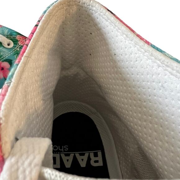 RAAD Shop Flamingo Print Lace Up High tops Sneakers Women Size 9 - Picture 9 of 13